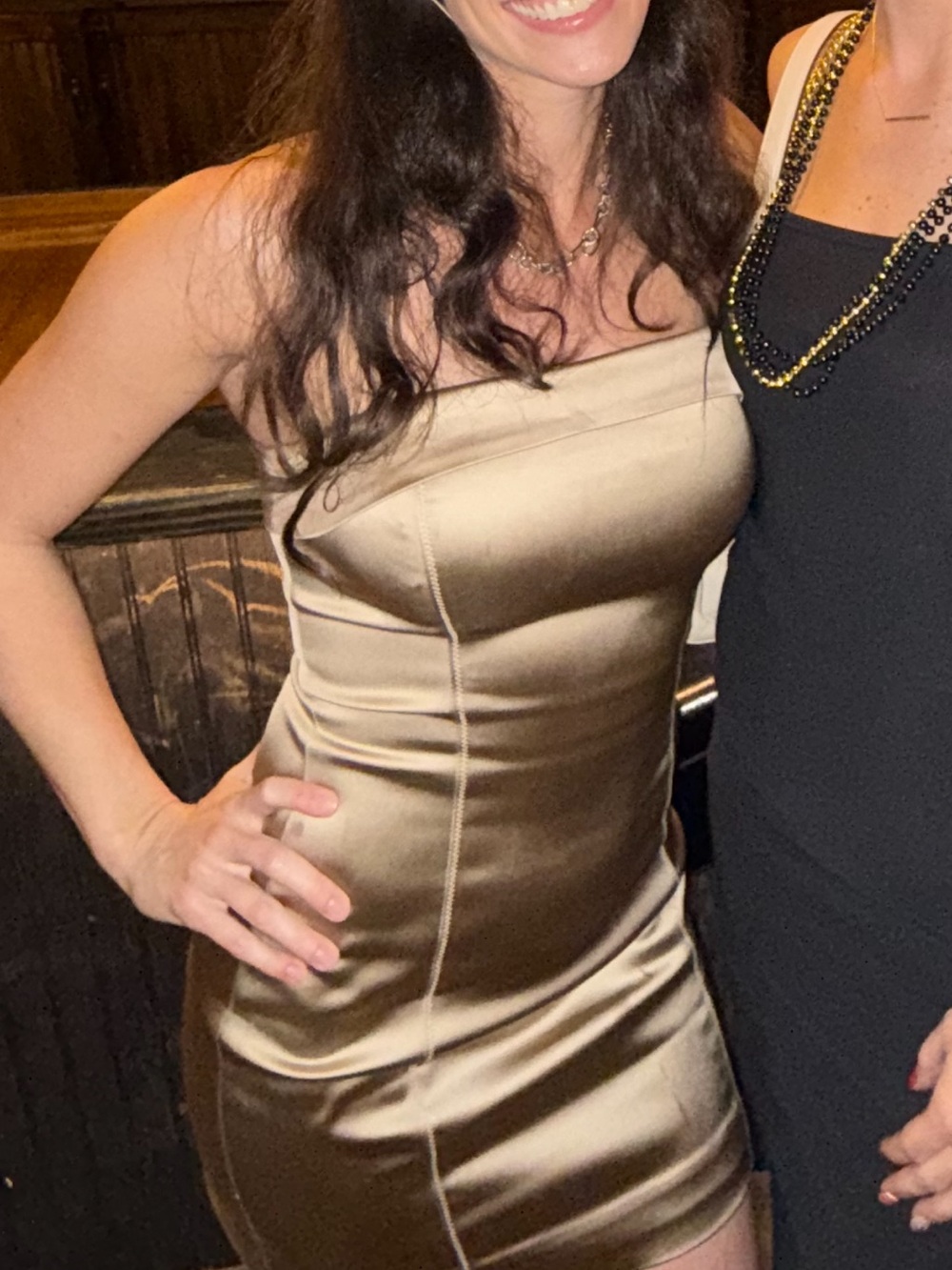 Aritzia Gold Mini Dress